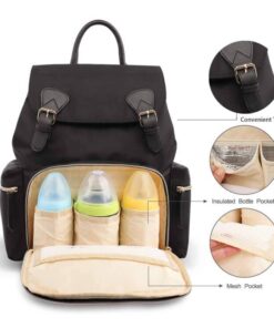 Alternative view of Baby Diaper Bag Backpack with Stroller Hooks, Pipi bear Multi-function Stylish Travel Diaper Back Pack for Mom and Dad, Baby Changing Bag, Maternity Nappy Bag for Boys and Girls, Large Capacity, Black