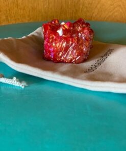 mookaitedecor Titanium Coated Natural Rock Crystal Cluster Geode Stone Specimen, Red #1-red 15 51f8sQdkqtL