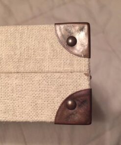 Novel Box Glass Top Linen Light Beige Metal Clasp Jewelry Display Case 14.75X8.25X2.1" + Custom NB Pouch Large: 14.75X8.25X2.1 18 51fCL45LF6L