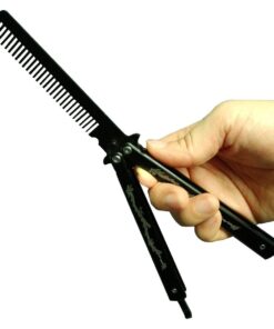 Funtuan Dragon Totem Stainless Steel Practice Butterfly Knife Trainer and Comb Knife Trainer (Black) 31 51fCMWy13cL