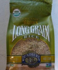 Lundberg Brown Rice, Organic Long Grain Rice - Non-Sticky, Fluffy Whole Grain Rice for Healthy Meals, Vegan Food, Gluten-Free Rice Grown in California, 32 Oz (Pack of 6) 32 Ounce (Pack of 6) 22 51fHgpSpKlL