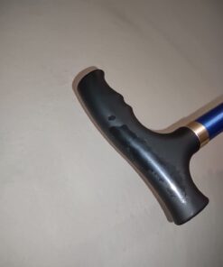 RMS Folding Cane - Foldable Walking Cane with Adjustable Height - Collapsible and Lightweight - Soft Ergonomic Handle for Comfortable Grip - Portable Walking Stick for Mobility Aid Blue 23 51fIGmz0ML