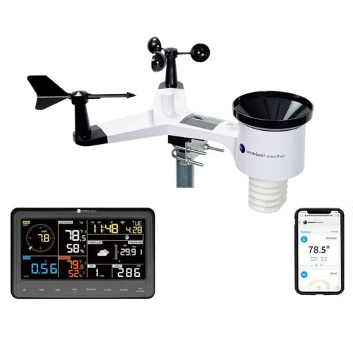 Ambient Weather WS-2902 WiFi Smart Weather Station Base Console + Array