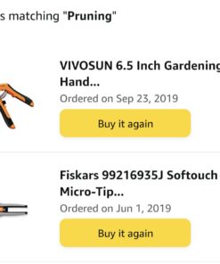 VIVOSUN 6.5 Inch Gardening Scissors Hand Pruner Pruning Shear with Straight Stainless Steel Blades Orange 1-Pack Straight Blade 42 51fXfi7tBdL