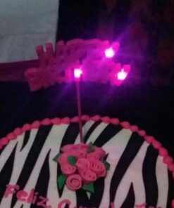 Pink Happy Birthday LED Flashing Pick - 10.25", 1 Piece - Perfect for Birthday Celebrations Pink Flashing 26 51fn34BHJ4L