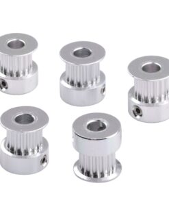 Alternative view of Qunqi 5packs Aluminum GT2 Timing Belt Pulley 16 Teeth Bore 5mm Width 6mm and Wrench for RepRap 3D Printer Prusa i3 + Allen Key
