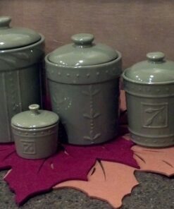 Alternative view of Signature Housewares Sorrento Collection Canisters, Ruby Antiqued Finish, Set of 3