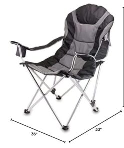 ONIVA - a Picnic Time brand Reclining Camp Chair, Beach Chair for Adults, Sports Chair with Carry Bag Black/Gray 19 51fwfwxdvUL