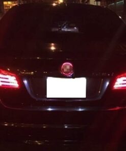 iJDMTOY Compatible With BMW Front Hood or Rear Trunk Lid, Brilliant Red 3.25-Inch 82mm Roundel LED Emblem Background Illumination Lighting Kit 21 51fxH93kDnL
