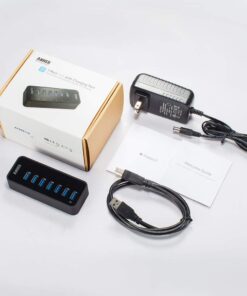 Anker 7-Port USB 3.0 Data Hub with 36W Power Adapter and BC 1.2 Charging Port for iPhone 7/6s Plus, iPad Air 2, Galaxy S Series, Note Series, Mac, PC, USB Flash Drives and More 33 51fxQheXAKL