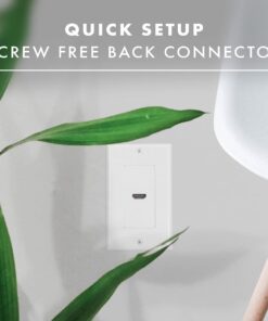 BUYER'S POINT HDMI Wall Plate | UL Listed Single Outlet HDMI 2.0 w/Built In 6-inch Pigtail, Supports Ethernet and 4K Video, Perfect Cable for Gaming PC, BluRay and Home Theaters (White) — 1 Pack White 17 51gAOFagP8L