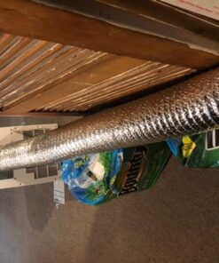 iPower GLDUCT25C 6 Inch 25 Feet Non-Insulated Flex Air Aluminum Ducting Dryer Vent Hose for HVAC Ventilation, 6 in 25 ft-1Pcs, 2 Clamps included, Silver 21 51gD0dW30uL