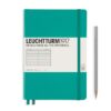 LEUCHTTURM1917 - Notebook Hardcover Medium A5-251 Numbered Pages for Writing and Journaling (Emerald, Ruled) Emerald