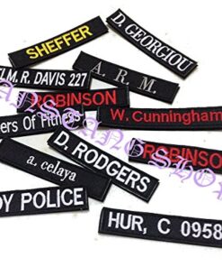 Personalized Custom Name Tape Names Strap Hook Fastener Backing 5 inches Black 11 51gIo szePL