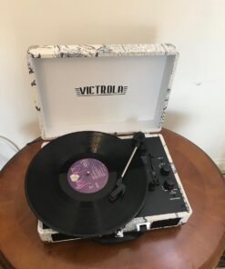 Victrola Vintage 3-Speed Bluetooth Portable Suitcase Record Player with Built-in Speakers | Upgraded Turntable Audio Sound|Retro Map, Model Number: VSC-550BT-P4 Retro Map 39 51gIwRMdPoL