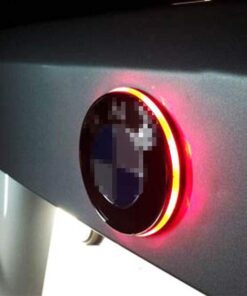 iJDMTOY Compatible With BMW Front Hood or Rear Trunk Lid, Brilliant Red 3.25-Inch 82mm Roundel LED Emblem Background Illumination Lighting Kit 17 51gVpXRShiL