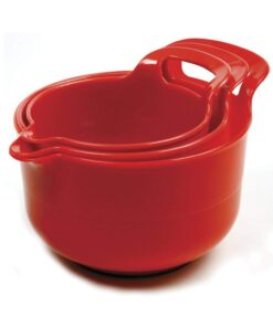Norpro 1020 , Red, Mixing Bowls, Set of 3, 4.5" x 8.75" x 6.75" / 11.5cm x 22cm x 17cm 8 51gjRTSGh3L