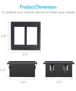 MicTuning MH002 2PCS Rocker Switch Holder Panel Housing Kit Fireproof ABS Plastic Black, 1 Pack 17 51gnEib8aqL