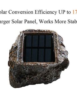 SunKite Solar Powered Rock Light, 2 Pack 10 LED Waterproof Garden Stone Lights Outdoor Landscaping Spotlights, Yard Patio Pathway Driveway Landscape Rock Brown 12 51gqeRY6qJL