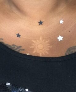 Terra Tattoos Gold Black Metallic Henna Temporary Tattoos Designs Elephants, Flowers, Stars & more! Waterproof Nontoxic Long Lasting Perfect for Beach, Festivals, & Parties (Gypsy) Gypsy 32 51h3VNvoN1L