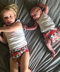 ALVABABY Baby Cloth Diapers 6 Pack with 12 Inserts One Size Adjustable Washable Reusable for Baby Girls and Boys 6DM26 04 Boy Color 26 33 51h5EXHKUZL