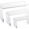 TRIPAR Set of 3 Medium Low Profile Clear Acrylic Riser for Photos, & Artwork 2 51h6GsDmqfL