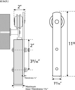 SMARTSTANDARD 6.6FT Barn Door Hardware kit, Barn Door Track, Sliding Door Hardware kit, Smoothly and Quietly -Heavy Duty Sturdy -Easy to Install, Fit 36"-40" Wide Panel (I Shape Hanger) 6.6 Feet 30 51hBimbcqbL