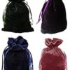 Paper Mart Tarot Bags Luxurious Velvet Bundle of 4: Hunter Green Navy Blue Rose and Purple 6" X 9" Each 8 51hLiu0MXzL