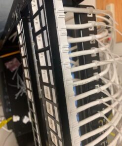 Cable Matters Rackmount or Wall Mount 1U 24 Port Keystone Patch Panel with Cable Management and Support Bar (19-inch Blank Patch Panel for Keystone Jacks/Keystone Panel) 1U (24-Port) 36 51hO9eXKJcL