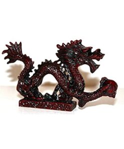 Alternative view of NEW RED Chinese Feng Shui Dragon Figurine Statue for Luck & Success #S
