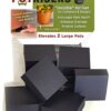 POTRISERS PR2-6 Invisible Pot Feet Large 2" Size Potfeet, 6-Pack, Black 86 51hWp5MFcaL