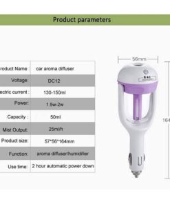 MIGHTYDUTY Car Air Humidifier Aromatherapy Essential Oil Diffuser Freshener Diffuser Purple 20 51hfZanbjpL