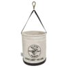 Klein Tools 5109SLR Canvas Bucket, All-Purpose Tool Bucket with Plastic Bottom with Drain Holes, Work Bucket is Load Rated Up to 150-Pounds 10 51hiCvbazL