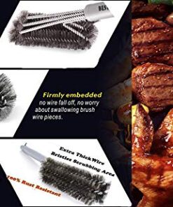 BEST BBQ Grill Brush Stainless Steel 18" Barbecue Cleaning Brush w/Wire Bristles & Soft Comfortable Handle - Perfect Cleaner & Scraper for Grill Cooking Grates 29 51hr0vJDFXL