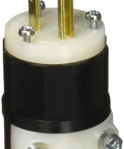 Alternative view of Leviton 5266-C Black-White, 15 Amp, 125 Volt, Industrial Grade, Plug, Straight Blade, Grounding, 1 Pack