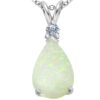 Star K Sterling Silver Large 14x10mm Pear Shape Pendant Necklace Created Opal 36 51i0cz80ZsL