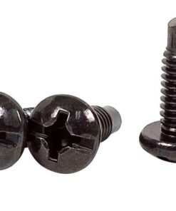 Monoprice 12/24 Screw for Rack, 50 Piece, Carbon Steel, 19mm, Black