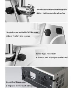 Sunmile SM-G33 Electric Meat Grinder - 1HP 800W Max Power - ETL Stainless Steel Meat Grinder Mincer Sausage Stuffer, Stainless Steel Blade and Plates and 1 Sausage Maker 31 51i2FMPlI4L