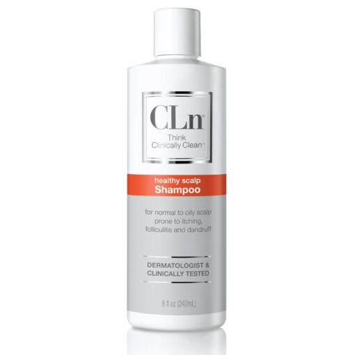 CLn® Shampoo - Clarifying Formula with Salicylic Acid, For Normal to Oily Scalp Prone to Folliculitis, Dandruff, Itchy & Flaky Scalp, Fragrance-Free & Paraben-Free, 8 fl. oz. 8 Fl Oz (Pack of 1)