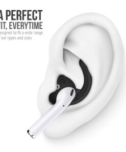 EarBuddyz 2.0 Ear Hooks and Covers Accessories Compatible with Apple AirPods 1 & 2 or EarPods Headphones/Earphones/Earbuds (3 Pairs) (Black) Black 33 51i2nDVVnOL