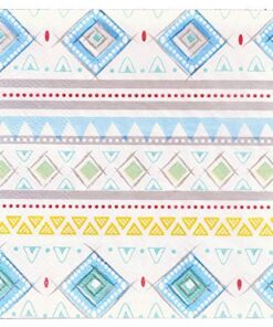 Tribal Feather Baby Boy Shower Party Supplies Kit - The Adventure Begins Themed Paper Plates, Napkins, Cups 9 51i5Bu6JYvL