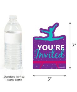 Tumble, Flip & Twirl - Gymnastics - Shaped Fill-In Invitations - Birthday Party or Gymnast Party Invitation Cards with Envelopes - Set of 12 10 51i6rZXW77L