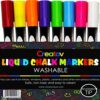 Liquid Chalk Markers Chalkboard Pens 8 Pack Window Markers Erasable Chalk Blackboard Pen Washable Wet Dry Erase Glass Markers Non Toxic Car Window Marker 21 51iBF1tTlWL