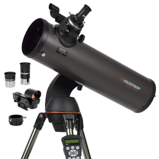 Celestron - NexStar 130SLT Computerized Telescope - Compact and Portable - Newtonian Reflector Optical Design - SkyAlign Technology - Computerized Hand Control - 130mm Aperture 130 SLT Newtonian Single