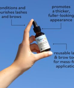 Sky Organics Organic Castor Oil Eyelash Serum for Lashes & Brows, 100% Pure & Cold-Pressed USDA Certified Organic to Strengthen, Moisturize & Condition, 1 fl. Oz 30 51iQpMr7lhL 1