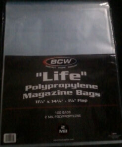 BCW Life' Magazine Bags 100 Bags 11-1/8' x 14-1/4' + 1-1/4 12 51iVZZbZZ L
