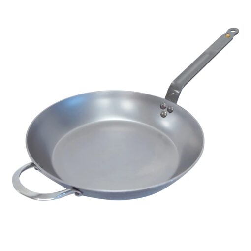 de Buyer MINERAL B Carbon Steel Fry Pan - 12.5” - Ideal for Searing, Sauteing & Reheating - Naturally Nonstick - Made in France 12.5"