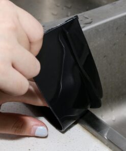 CozyKit Silicone Kitchen Stove Counter Gap Cover Long & Wide Gap Filler (2 Pack) Seals Spills Between Counters, Stovetops, Washing Machines, Oven, Washer, Dryer - Heat-Resistant and Easy Clean (Black) Black 21 51if55FhZrL