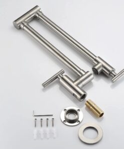 SUMERAIN Pot Filler Faucet Wall Mount,Brushed Nickel Finish and Dual Swing Joints Design Brushed Nickel 20 51igB9jfnPS