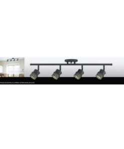 Globe Electric 59063 Norris 4-Light Track Lighting, Bronze, Oil Rubbed Finish, Champagne Glass Track Heads, Bulbs Included, 465 Lumen Without Dimmer 28 51ikDZNroUL